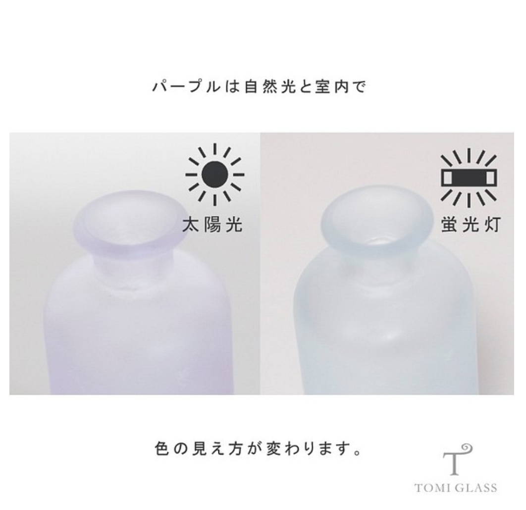 WEB限定/ヴィンテージ小瓶/スト/パープル/フロスト/GL-15PR