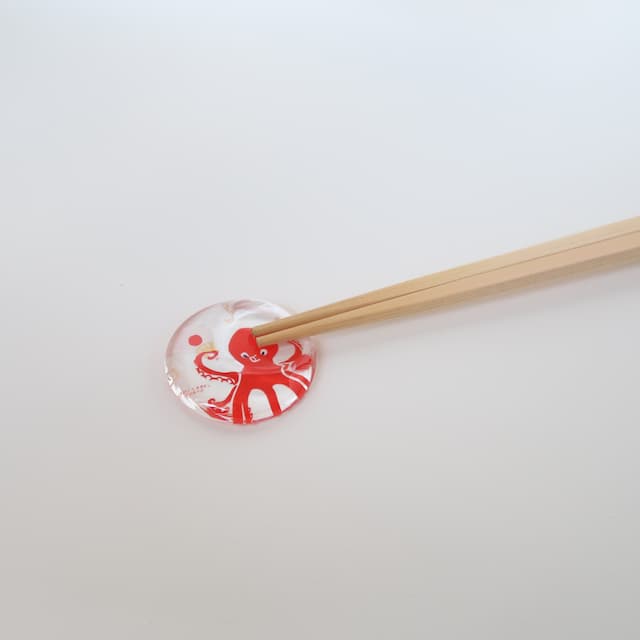 猫に蛸/箸置き/蛸/7095-02