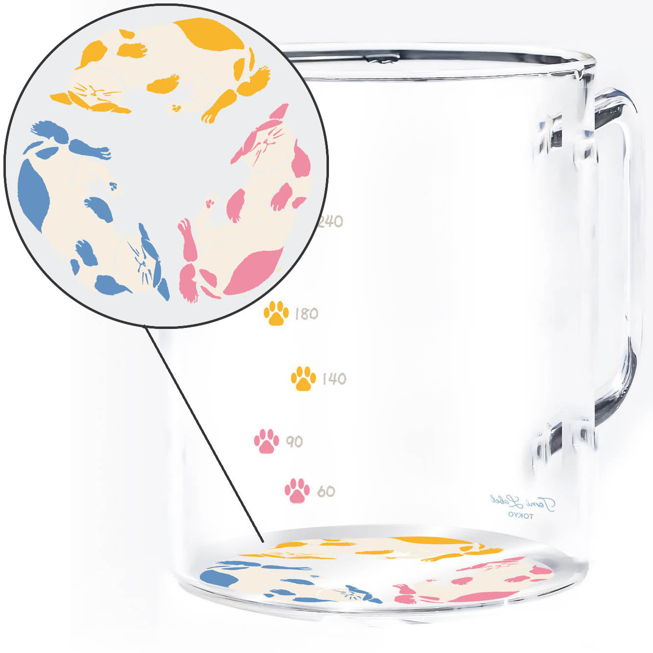 耐熱プリントマグ／溶けネコ／5020-25