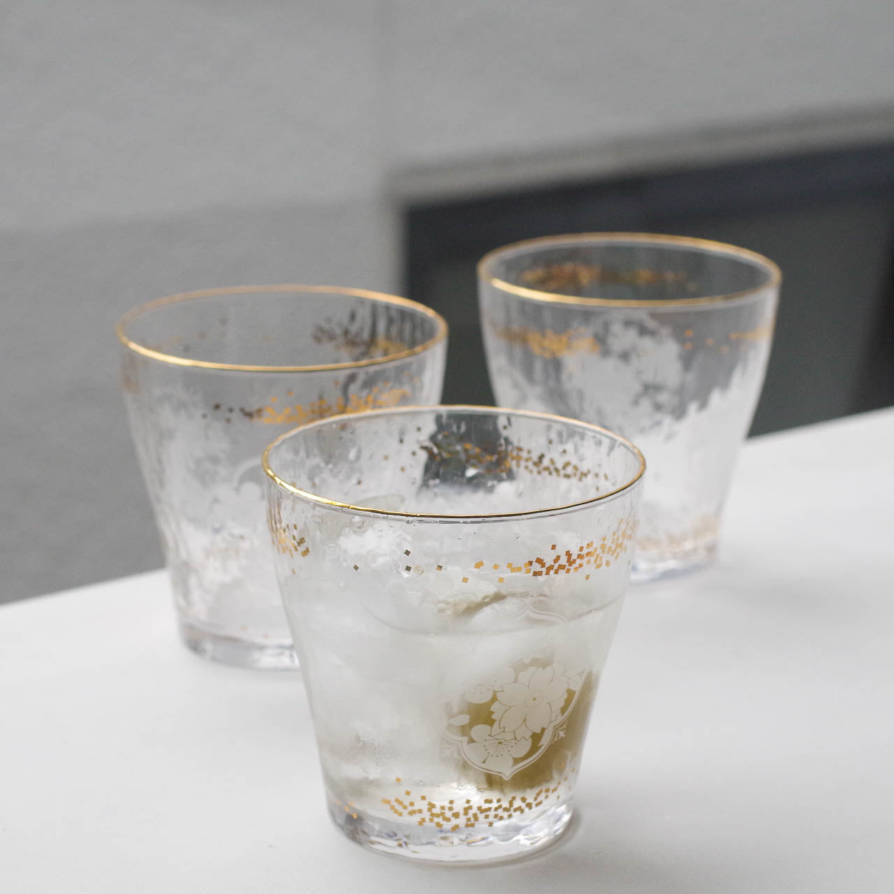金彩グラス｜ジャポネ6900-01ス｜来客用｜松竹梅｜お盆やお正月の