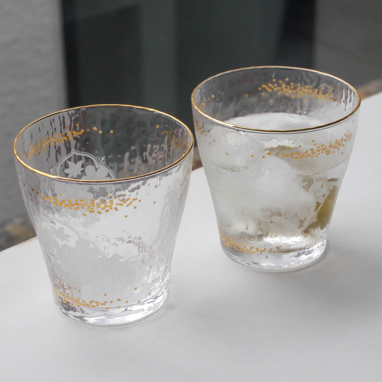 金彩グラス｜ジャポネ6900-01ス｜来客用｜松竹梅｜お盆やお正月の