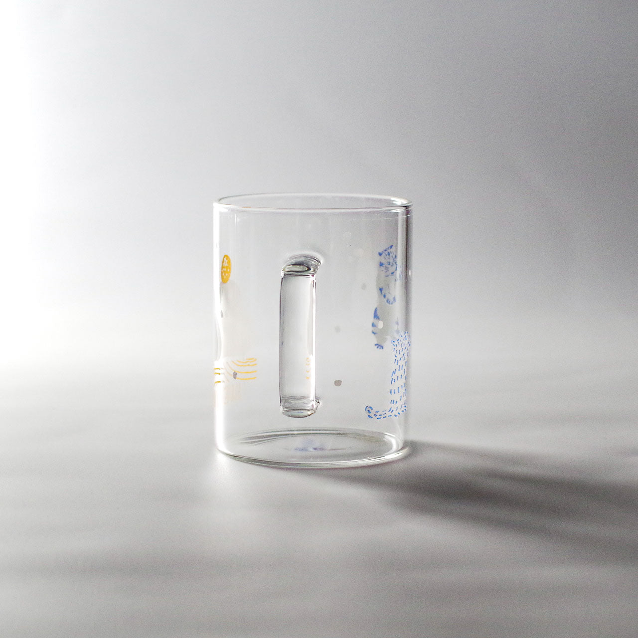 WEB限定／耐熱プリントマグ／鏡もち／ECA9-525（ネコブルー）