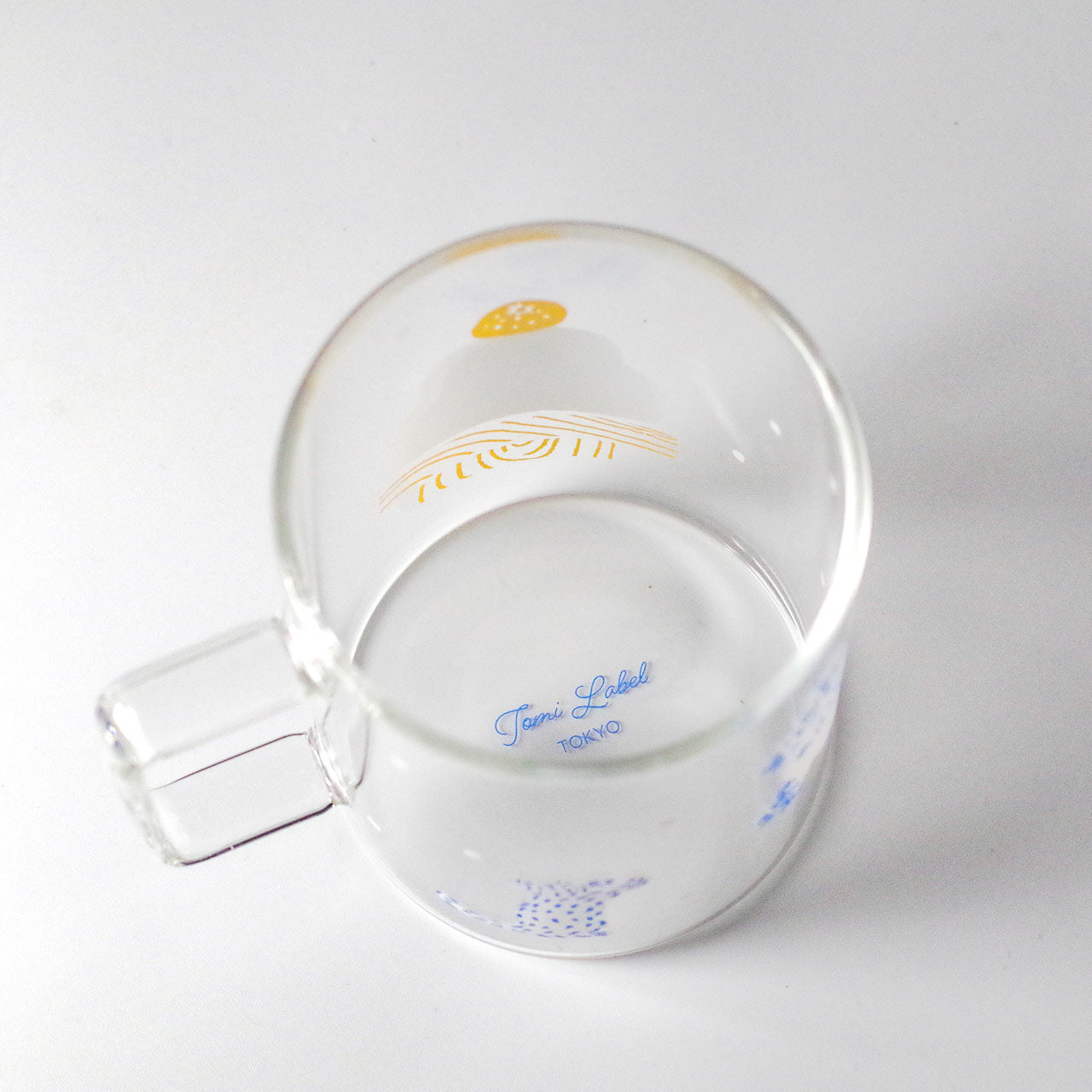 WEB限定／耐熱プリントマグ／鏡もち／ECA9-525（ネコブルー）