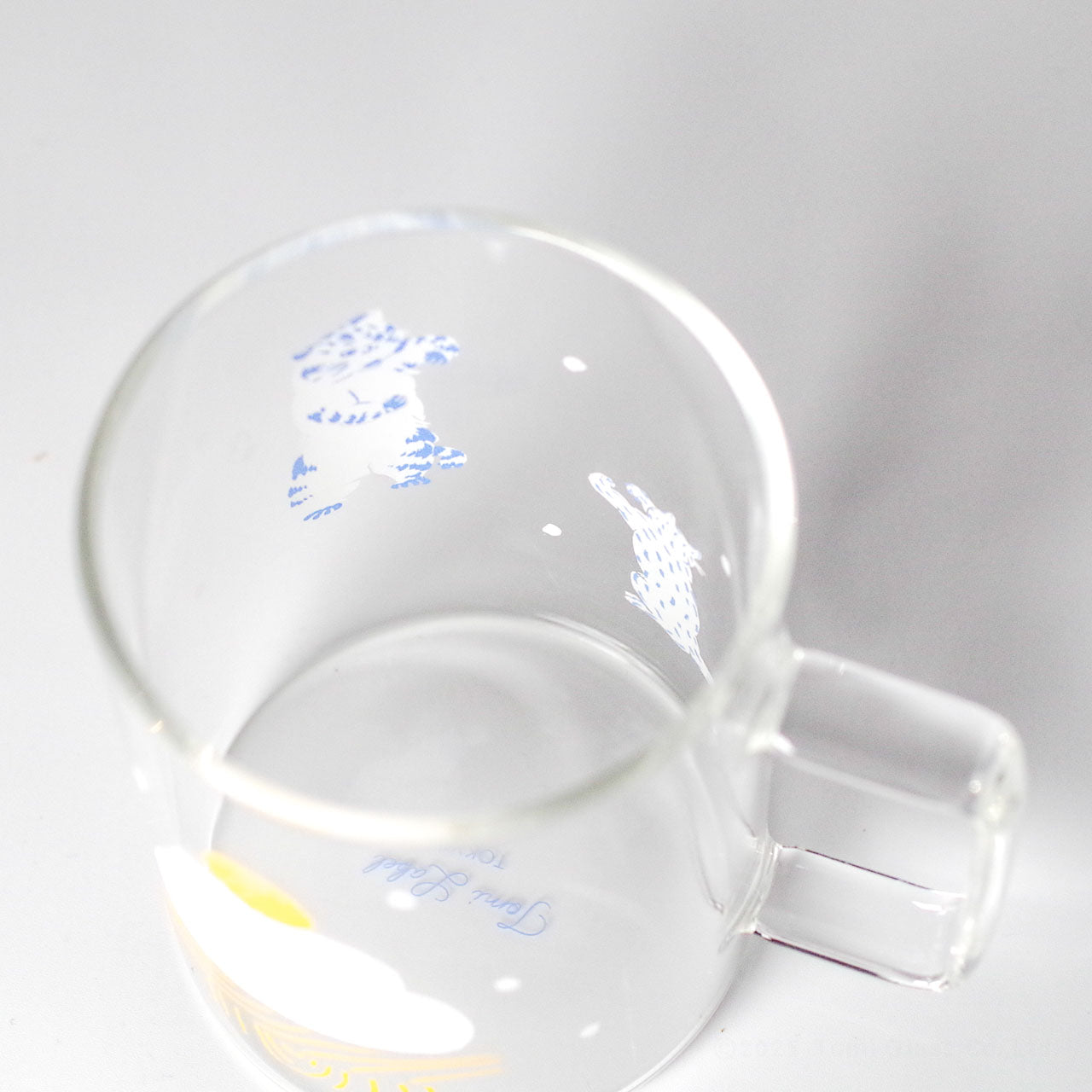 WEB限定／耐熱プリントマグ／鏡もち／ECA9-525（ネコブルー）