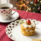 【早割40％オフ】WEB限定／ドット／ケーキとコーヒーのセット／プラチナ／磁器／ECST055
