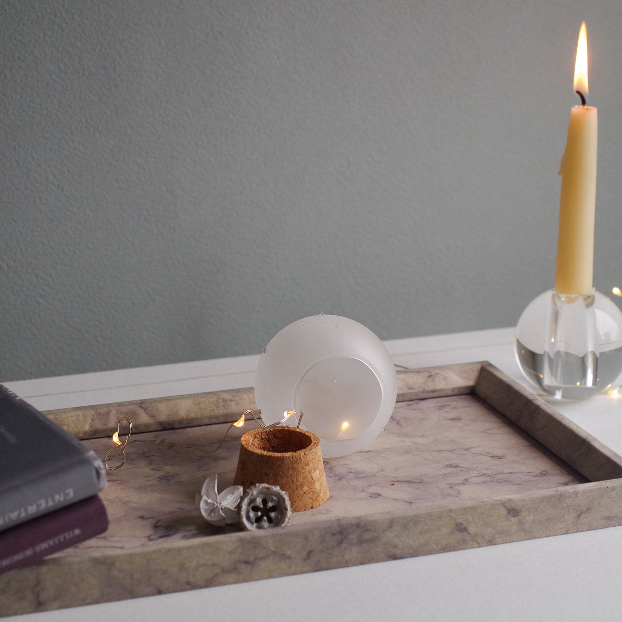 WEB限定／コルキーグラス／ガラスの小物入れ／スノードーム／J-124