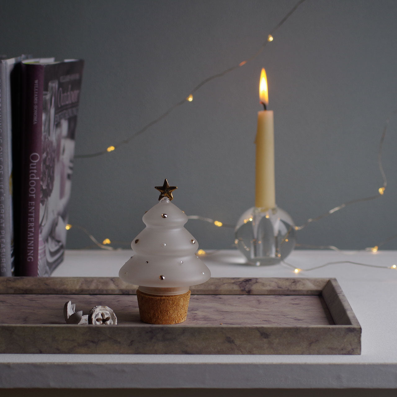 WEB限定／コルキーグラス／ガラスの小物入れ／ツリー／J-123