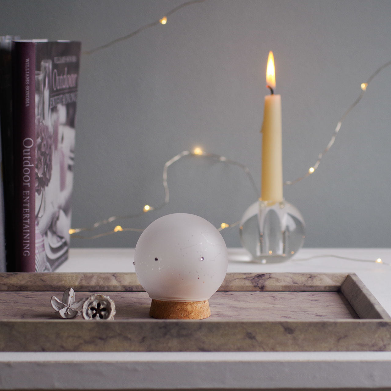 WEB限定／コルキーグラス／ガラスの小物入れ／スノードーム／J-124