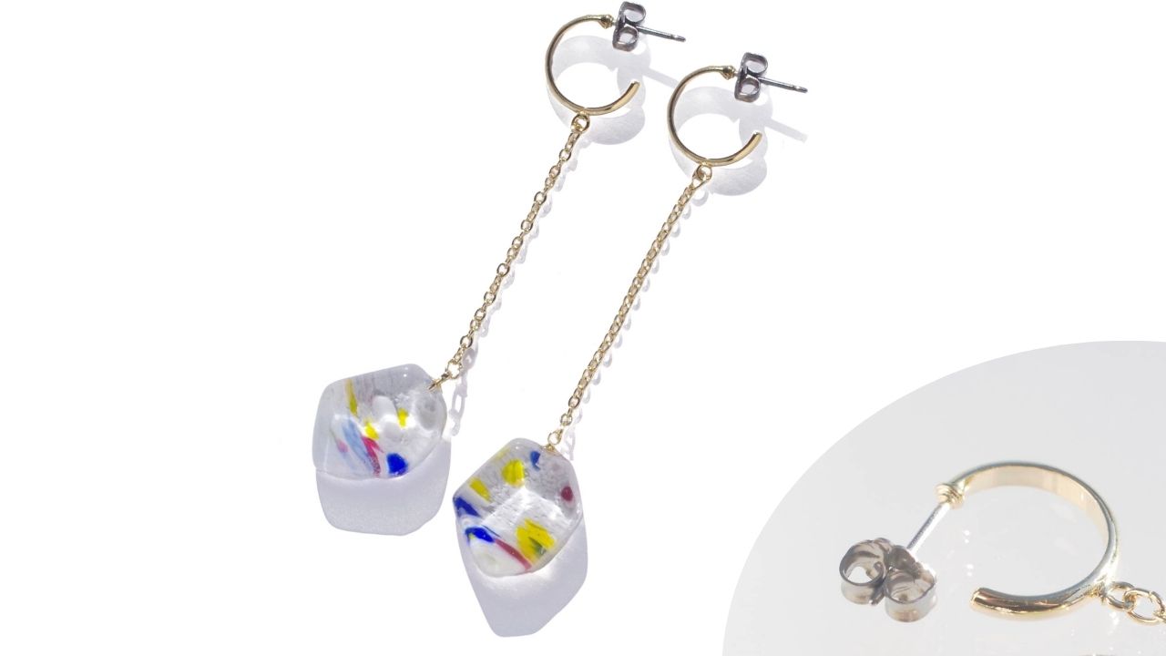 WEB限定／江戸硝子うきよのかけら／ピアス／KA012