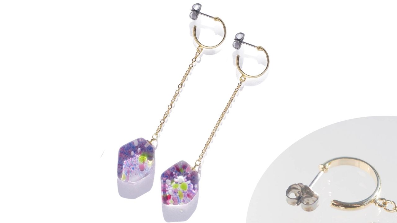 WEB限定／江戸硝子うきよのかけら／ピアス／KA012