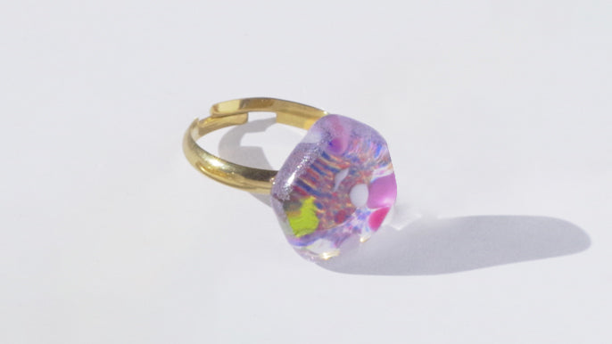 WEB限定／江戸硝子うきよのかけら／指輪／KA014