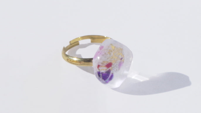 WEB限定／江戸硝子うきよのかけら／指輪／KA014