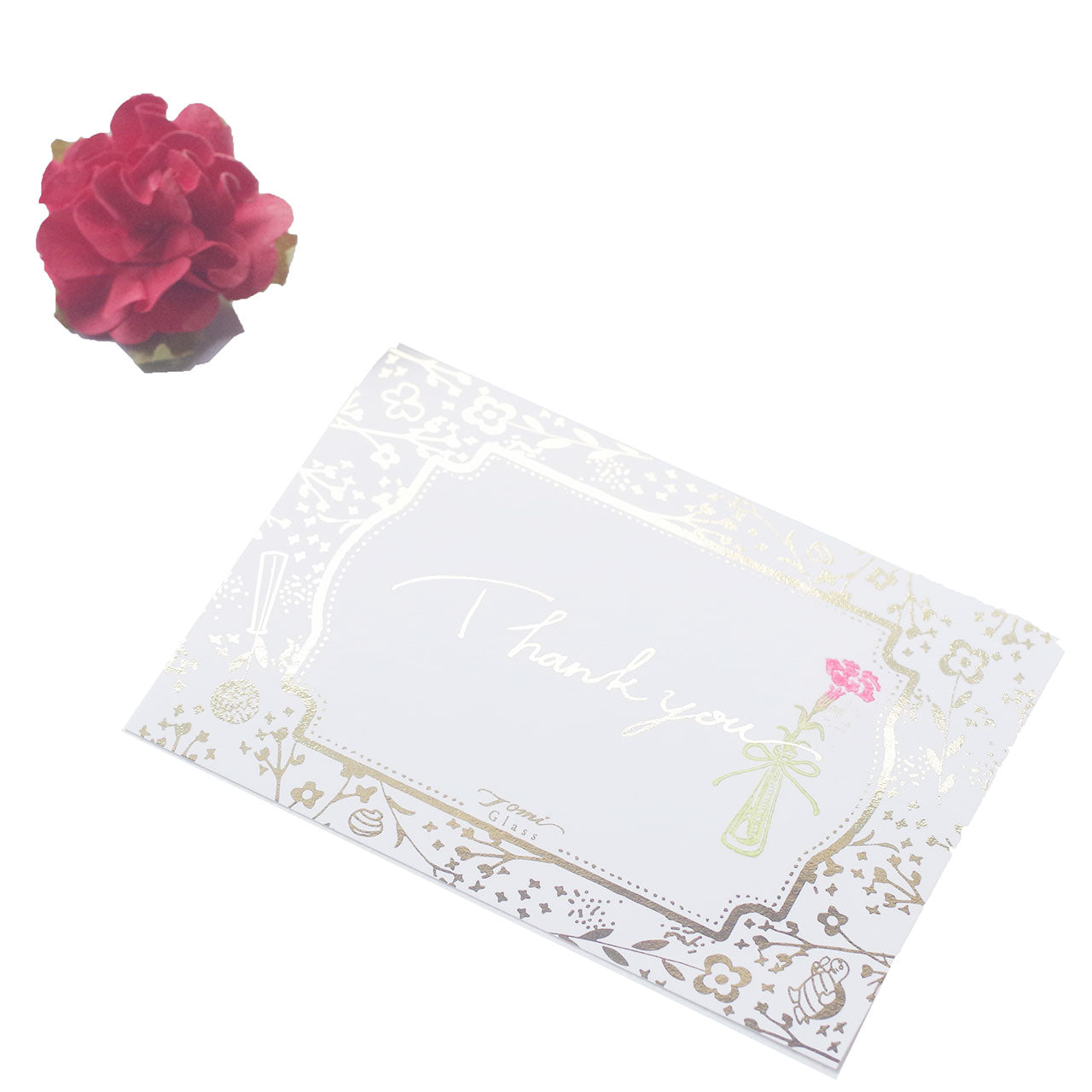 母の日カーネーションピックとカード／W07