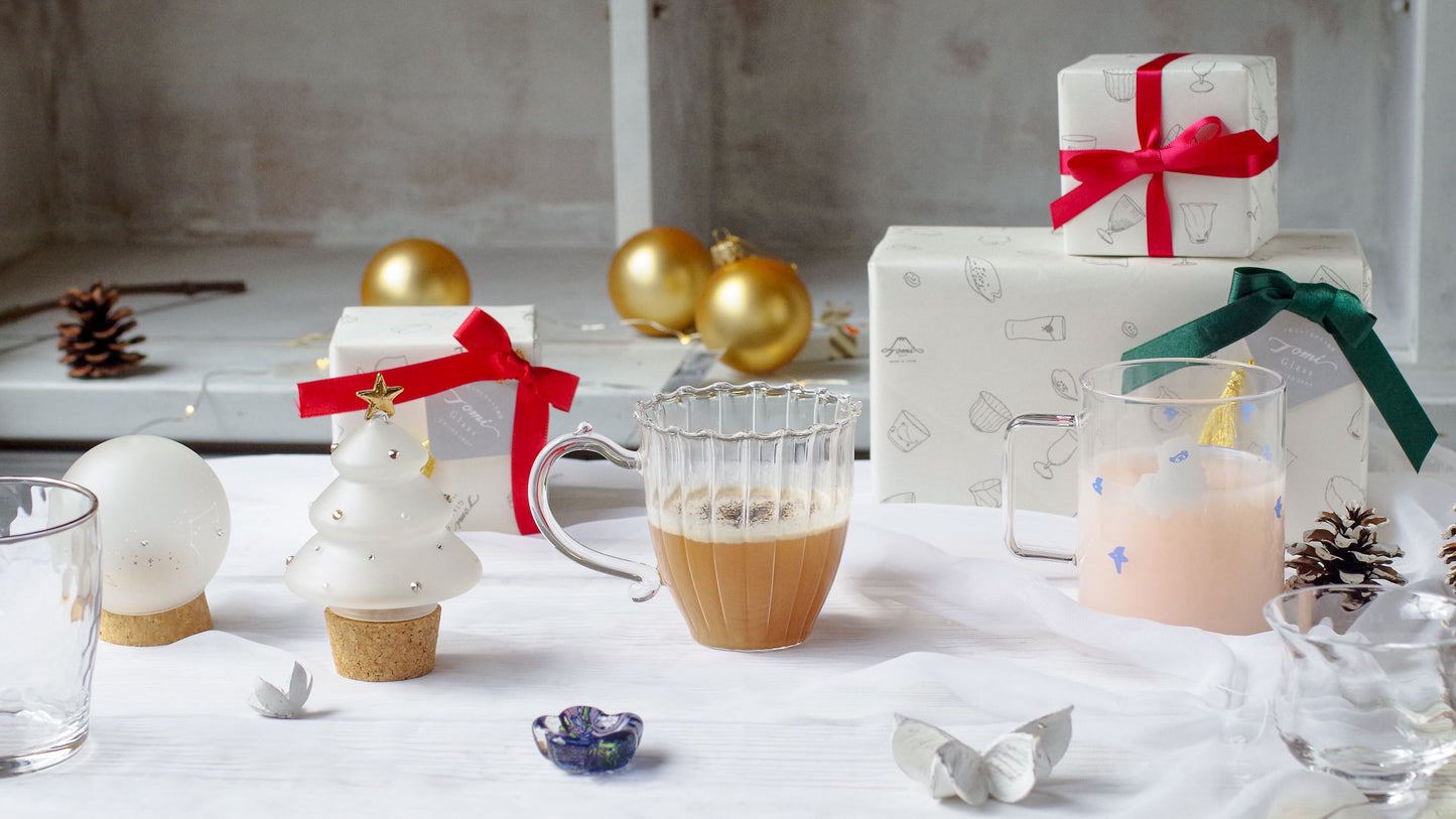 WEB限定／コルキーグラス／ガラスの小物入れ／ツリー／J-123