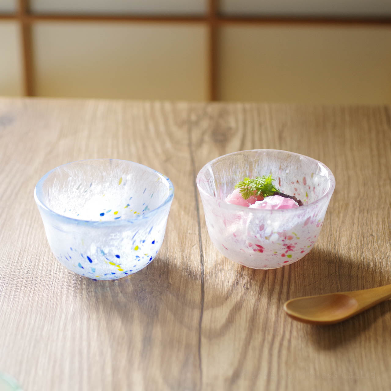 【4/13まで特別価格】WEB限定／江戸硝子／うきよ／そうめん４点セット／ECST075