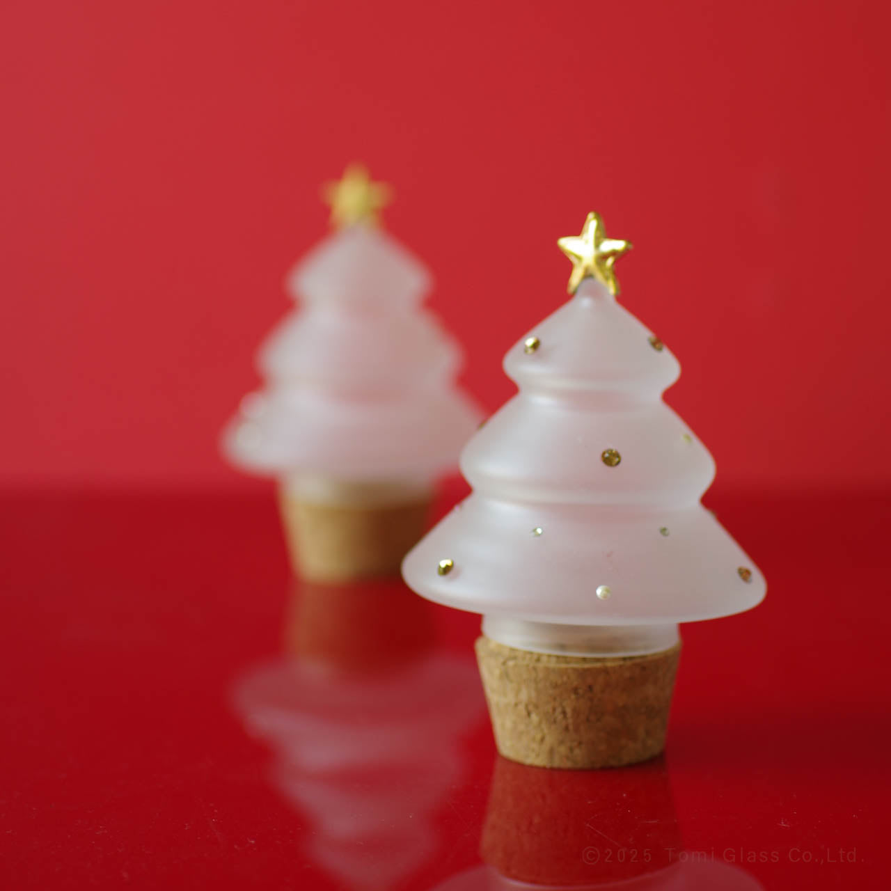 WEB限定／コルキーグラス／ガラスの小物入れ／ツリー／J-123