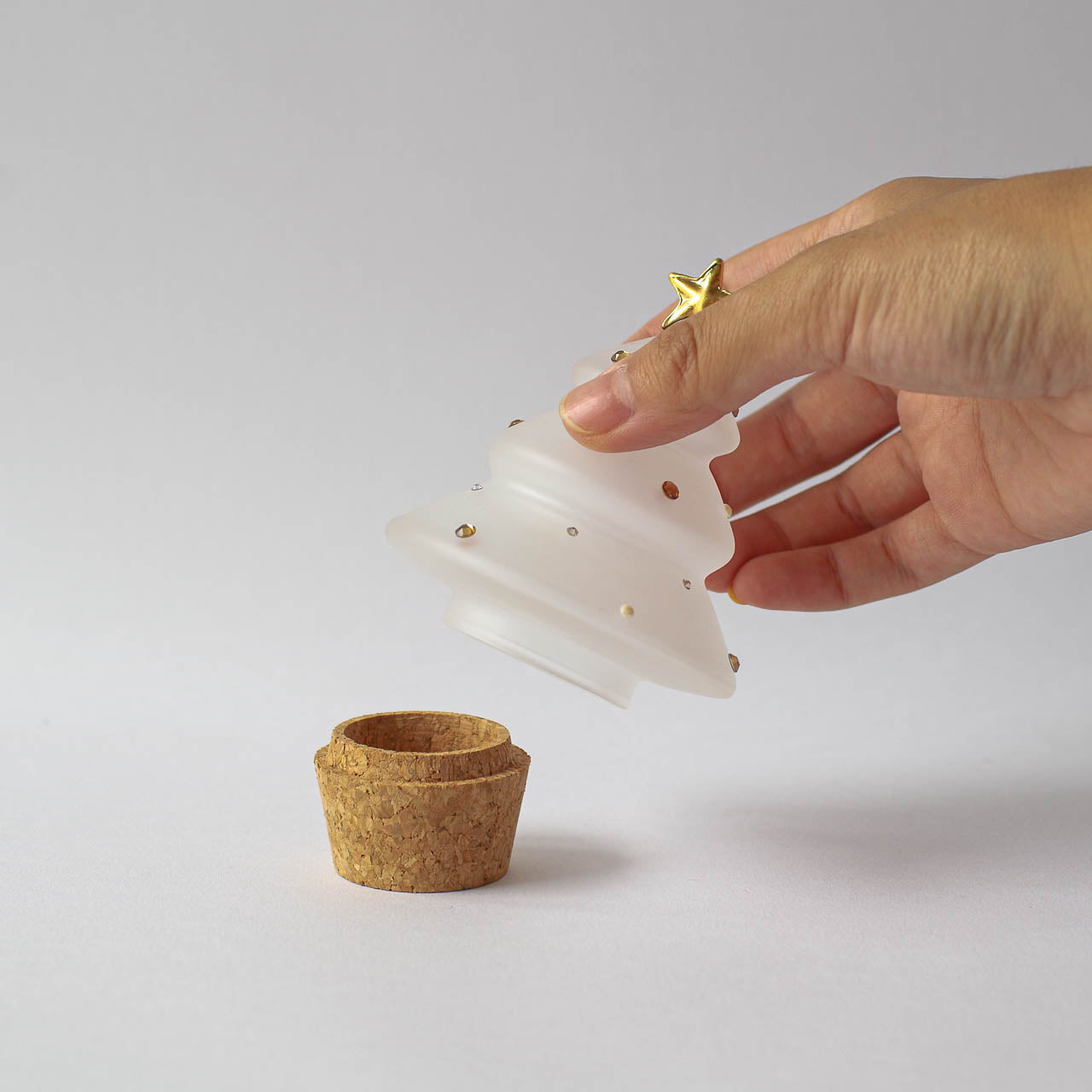 江戸硝子｜コルキーグラス｜ツリー｜ガラスのジュエリーケース