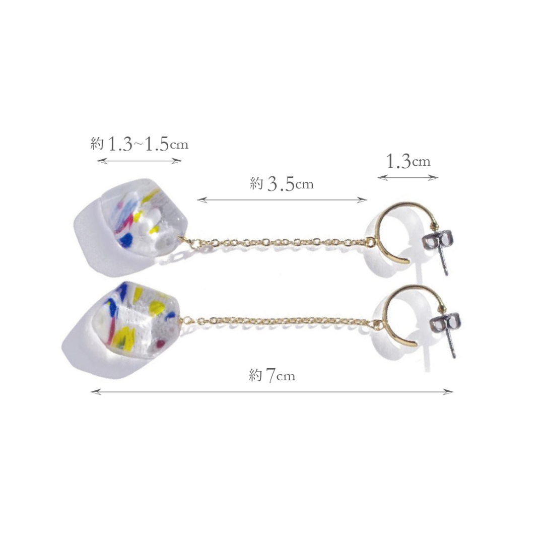 WEB限定／江戸硝子うきよのかけら／ピアス／KA012