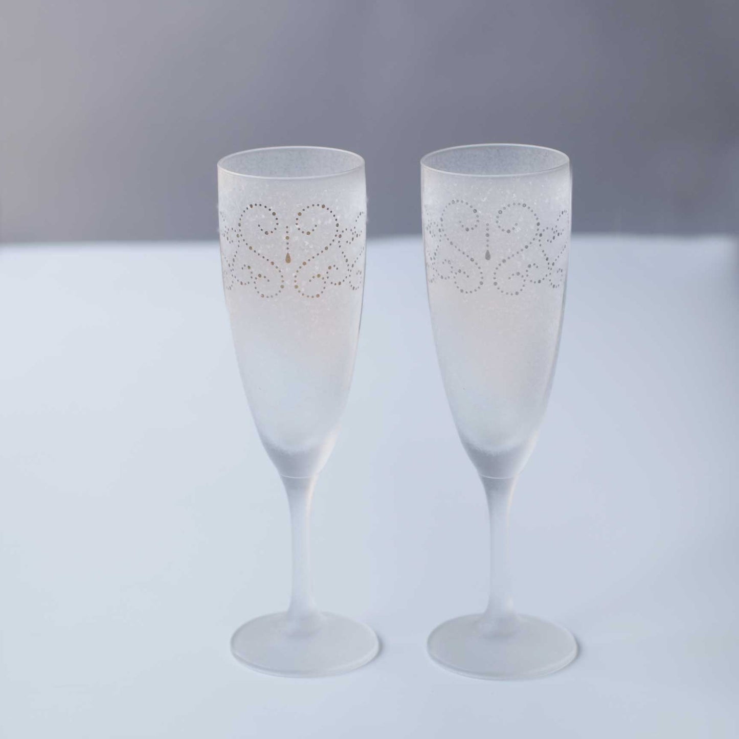 【WEB限定】早割15%オフ｜ラッピング無料｜ティアラ／シャンパングラスペアセット／ゴールドｘプラチナ