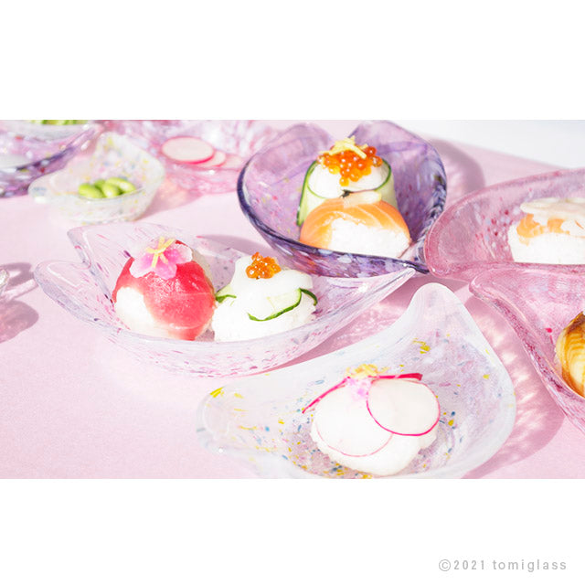 手まり寿司-春-ガラス-かわいい-桃の節句