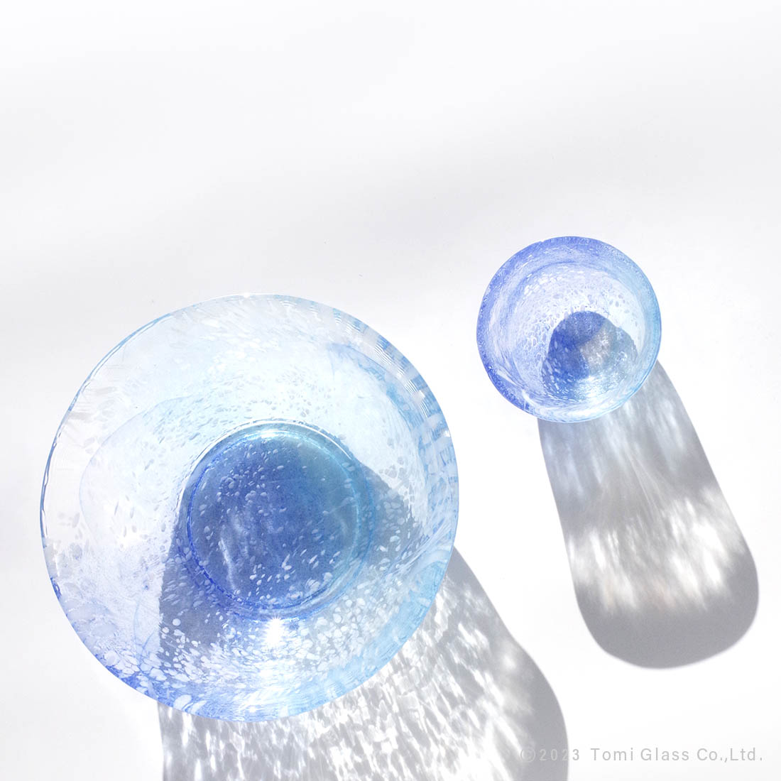 超歓迎】 ガラス 鉢 その2 時代 青色ガラス 気泡硝子 工芸ガラス - www 