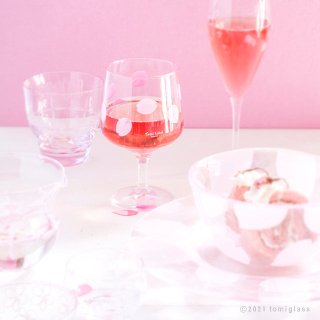 桜-ワイングラス-ピンク