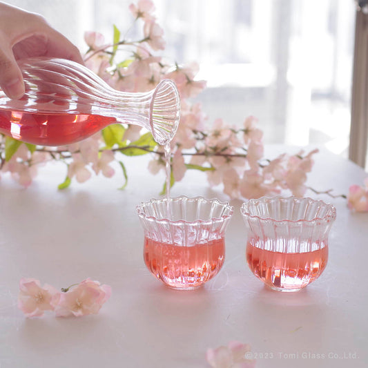 WEB限定／耐熱ガラス／ぷくりペアとカラフェの3点セット／ECST012