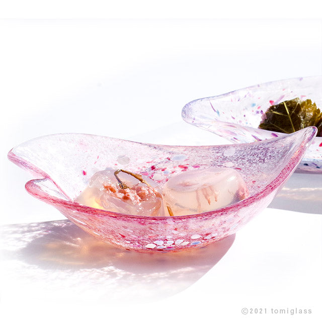 桜 ガラス小鉢 4枚セット サクラ ピンク お皿 小皿 セット 豆皿